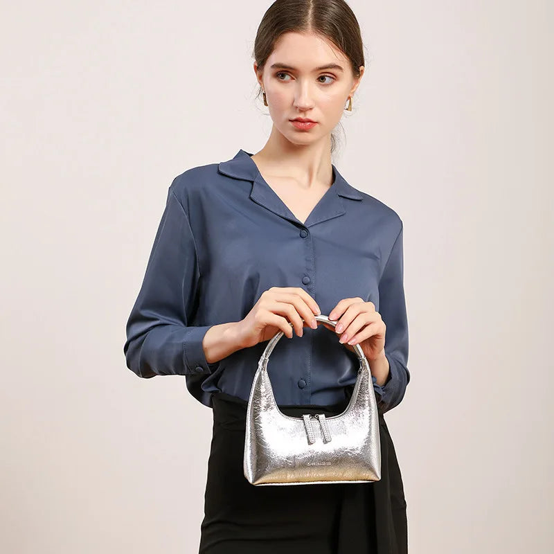 Bolsa Baguete Couro Legítimo Liz